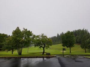 大雨の中、荘川まで