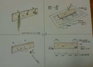 DIY☆男前３連フックの作り方